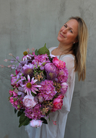 Pallina, kompozycja kwiatowa / bukiet, wys.38cm