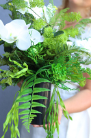 Delfina Orchidea, komplet dekoracji nagrobnych, bukiet + wieniec