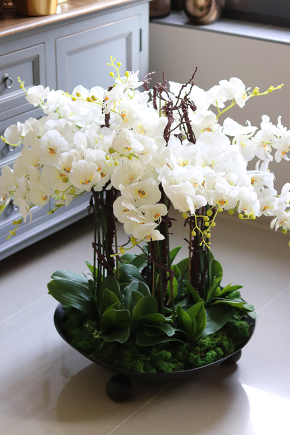 bardzo duży gumowy storczyk Fire Grande Silicone, wys.80cm