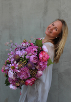 Pallina, kompozycja kwiatowa / bukiet, wys.38cm