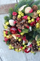 Energia Zimy, świąteczna dekoracja / wianek na drzwi, śr.27 cm