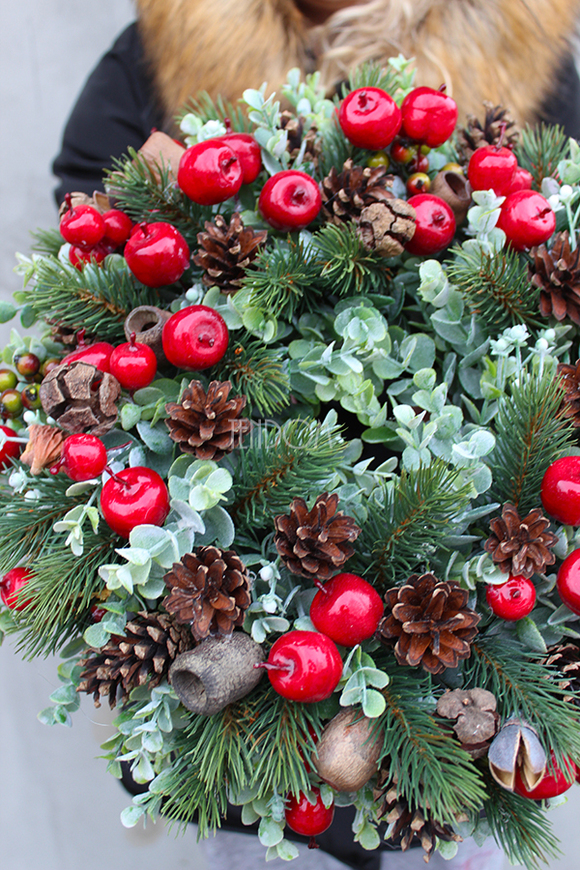 wianek dekoracyjny Red Christmas śr.38cm