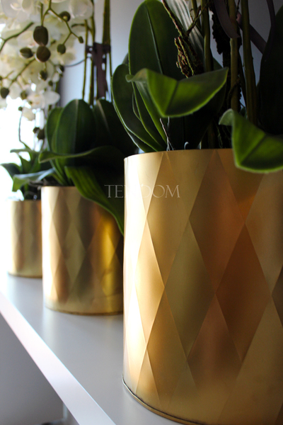 komplet - 3 szt. sztucznych storczyków Golden Dreams, wys. 85, 77 i 72cm