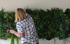 Jungle, dekoracja jednostronna ze sztucznych roślin, wym.1mkw. 