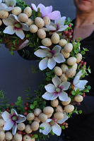 Magia Wielkanocy, dekoracyjny wianek na drzwi / stroik na stół, śr.38cm