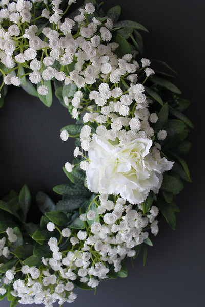 wianek dekoracyjny Biel Ślubna, śr.42cm