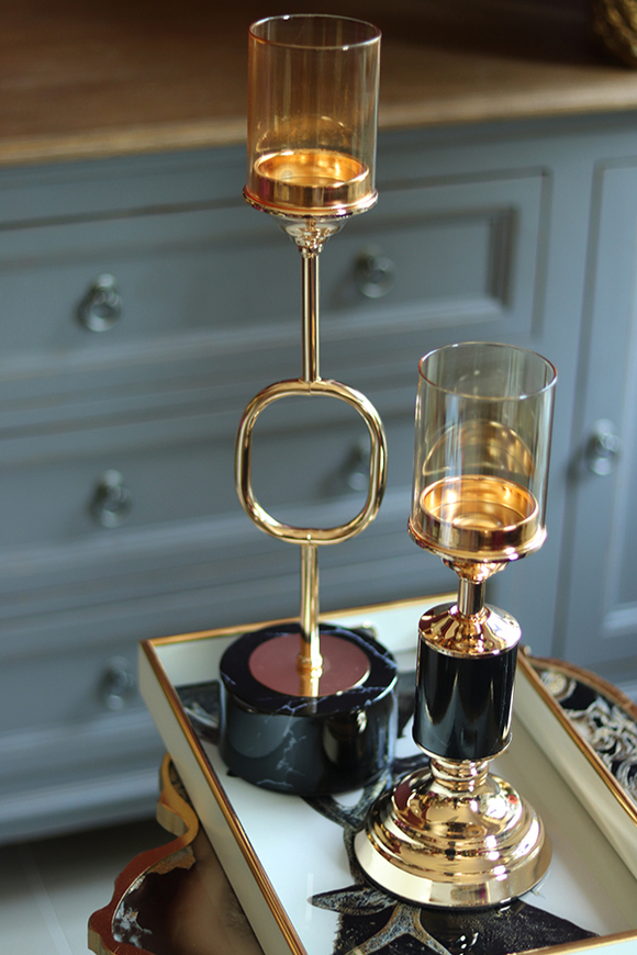 Golden Stars, elegancki świecznik, wys.52cm