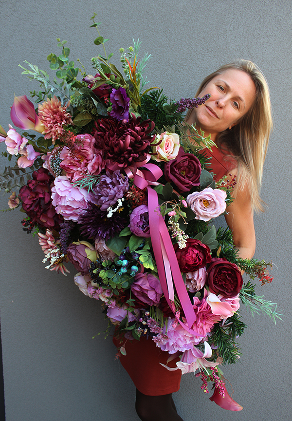 komplet 2 wiązanek nagrobnych Eulalia, dł. 55 / 88cm  