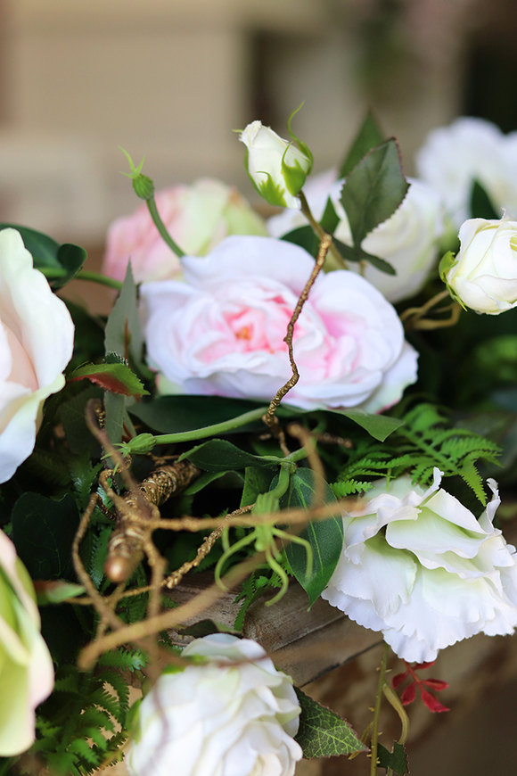 Eleonora, elegancka różana girlanda z wysokiej jakości kwiatów, dł.2m