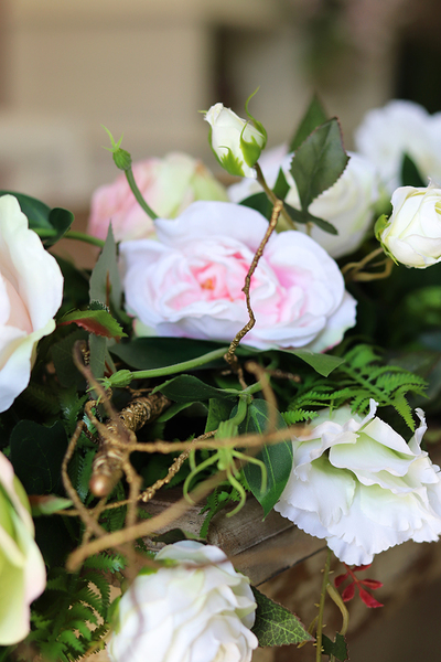 Eleonora, elegancka różana girlanda z wysokiej jakości kwiatów, dł.2m