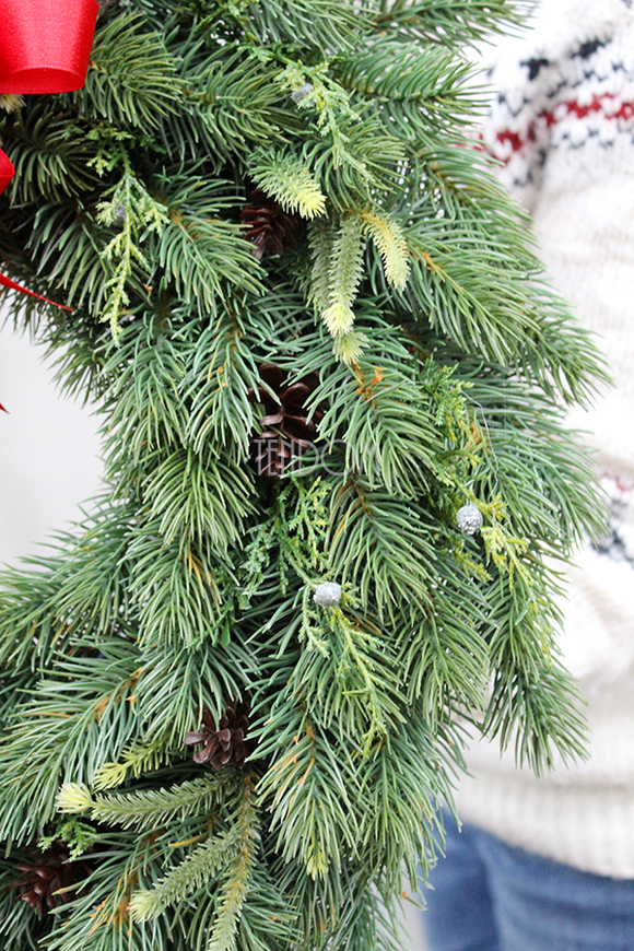 Choinkowy wianek / stroik dekoracyjny, śr.47cm