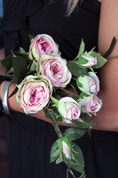 róża w jasnym różu Romance dł.90cm