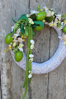 dekoracyjny wianek wielkanocny Koronkowy Wiosenny, śr.40cm