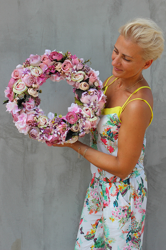 prześliczny wianek Mariella, śr.40cm