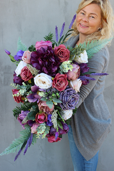 Leokadia dekoracja / wiązanka nagrobna, dł.62cm