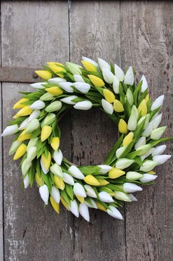 bardzo elegancki wianek Witaj Wiosno, śr.40cm