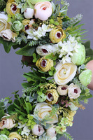 Anna Krem, dekoracyjny wianek kwiatowy, śr.40cm  