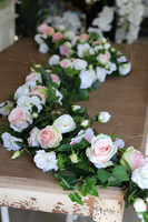 Eleonora, elegancka różana girlanda z wysokiej jakości kwiatów, dł.2m