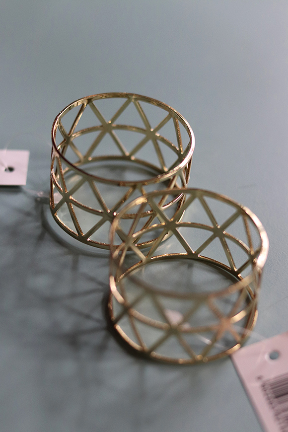 aluminiowe obrączki na serwetki, Designo Gold, 2szt.