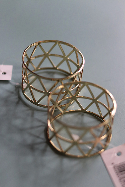 aluminiowe obrączki na serwetki, Designo Gold, 2szt.