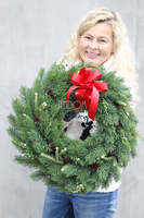 Choinkowy wianek / stroik dekoracyjny, śr.47cm