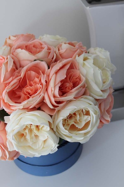 Kleopatra, flowerbox / kompozycja kwiatowa / bukiet, wys.26cm