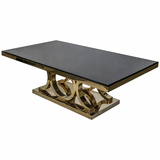 ława kawowa Glamour Gold, wym.140x80x48cm