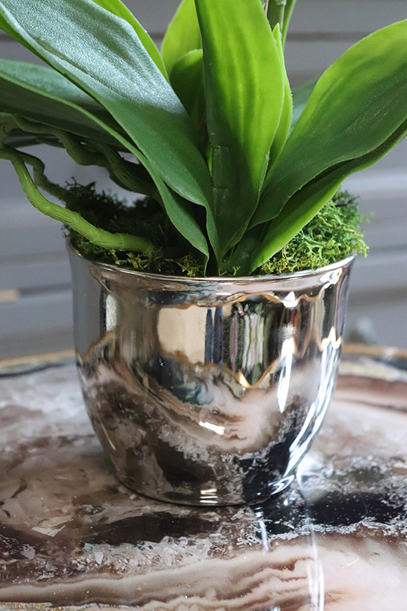 Hemina New, sztuczny storczyk w lustrzanej donicy, wys.50cm 