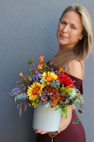 jesienna kompozycja kwiatowa, Kreolla, wys.33cm 