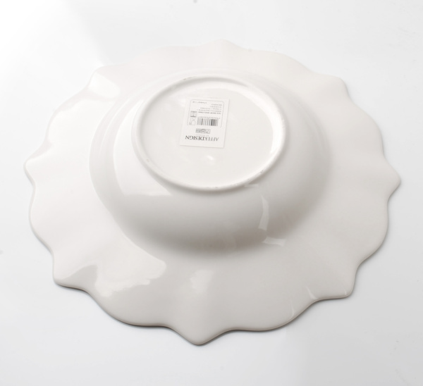 OD RĘKI Ballerina Ecru, głęboki talerz obiadowy, śr.27cm 