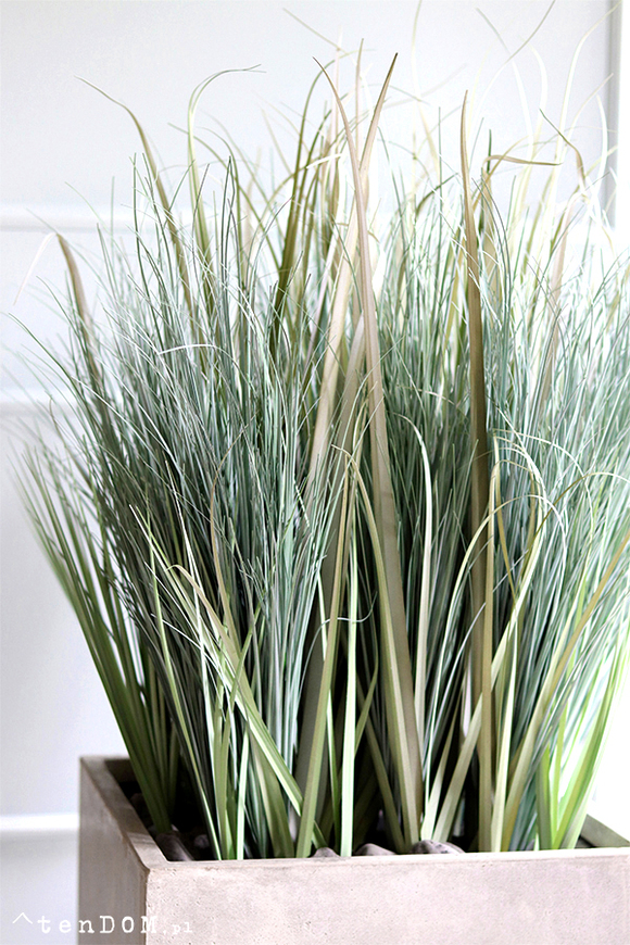 Concrete Square, wysokiej jakości sztuczna trawa w betonowej donicy, wys.100cm