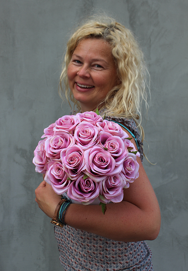 Tulusa, kompozycja kwiatowa / bukiet / flowerbox, wys.26cm