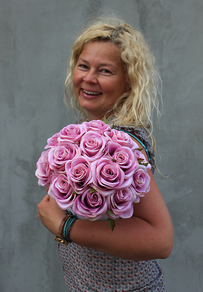 Tulusa, kompozycja kwiatowa / bukiet / flowerbox, wys.26cm