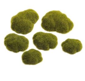 sztuczne, omszałe kamienie płaskie 6 szt w paczce