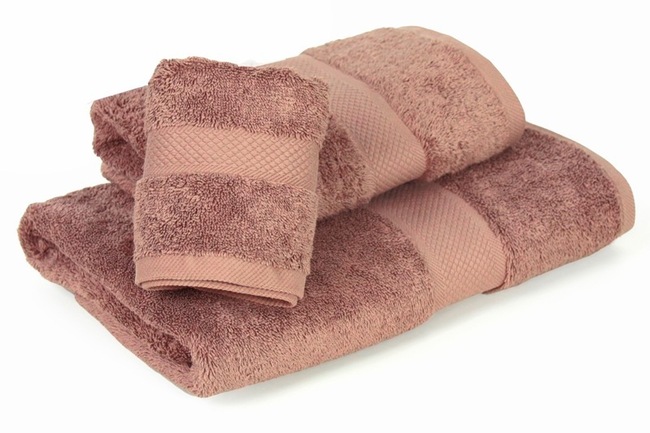 bawełniany ręcznik Carmen jasno brązowy, wym.70x140cm
