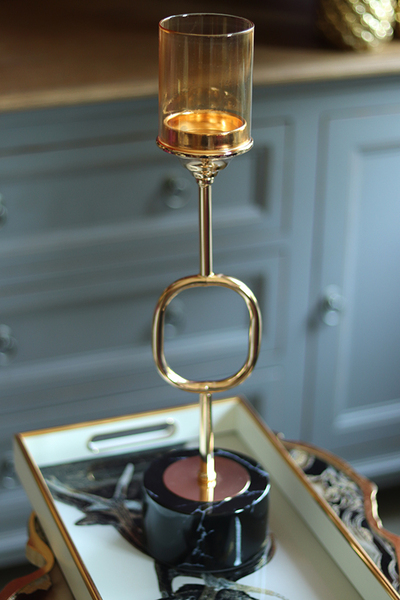 Golden Stars, elegancki świecznik, wys.52cm