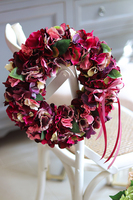 Energia Jesieni, barwny wianek z hortensji, śr.35cm