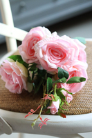 bukiet sztucznej róży, Lucila Pink, dł.50cm