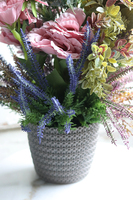 jesienna fioletowo - różowa kompozycja Moko Lamela, wym.52x34cm 