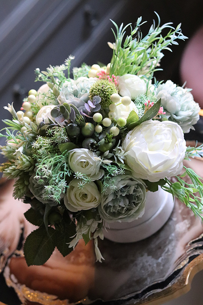 Fenicja, welurowy flowerbox, wys.32cm