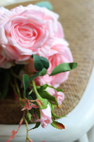 bukiet sztucznej róży, Lucila Pink, dł.50cm