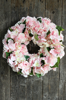 Bladoróżowa Hortensja wianek na drzwi, śr.40cm 