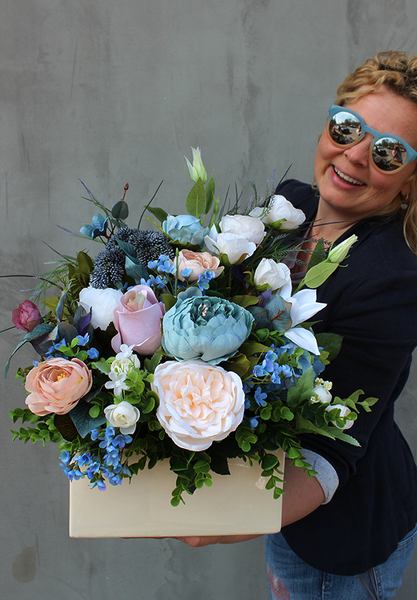 Alabama, jednostronna kompozycja kwiatowa / bukiet, wys.46cm