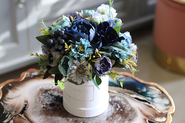 Blue Marine 2, kompozycja kwiatowa / flowerbox, S, wys.28cm 