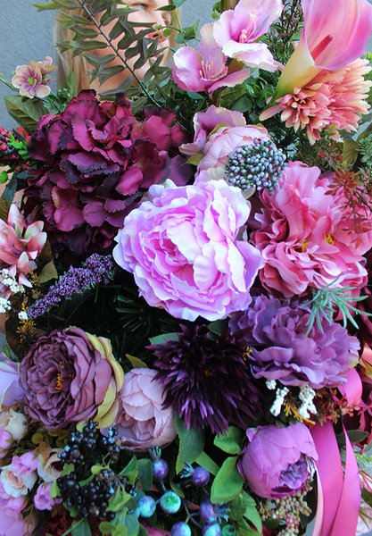 komplet 2 wiązanek nagrobnych Eulalia, dł. 55 / 88cm  