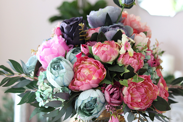 bardzo elegancki bukiet Caryca w złotym wazonie, dł.73cm