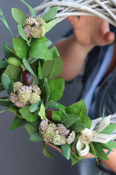 Oliwny wianek na drzwi, śr.30cm