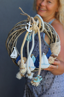 marynistyczny wianek dekoracyjny, Na Żagle, śr.27cm