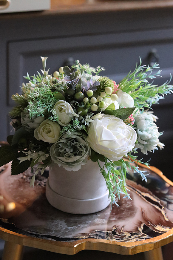 Fenicja, welurowy flowerbox, wys.32cm