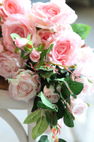 bukiet sztucznej róży, Lucila Pink, dł.50cm